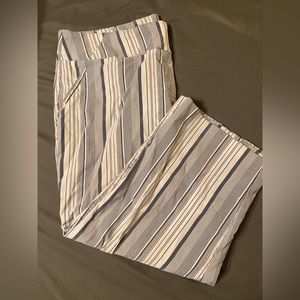 Cato Blue Striped Cropped Pant